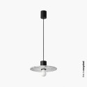 Ceiling lamp in matte black aluminum E27 CHAREL