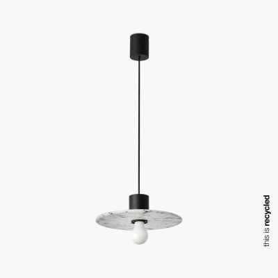 Ceiling lamp in matte black aluminum E27 CHAREL