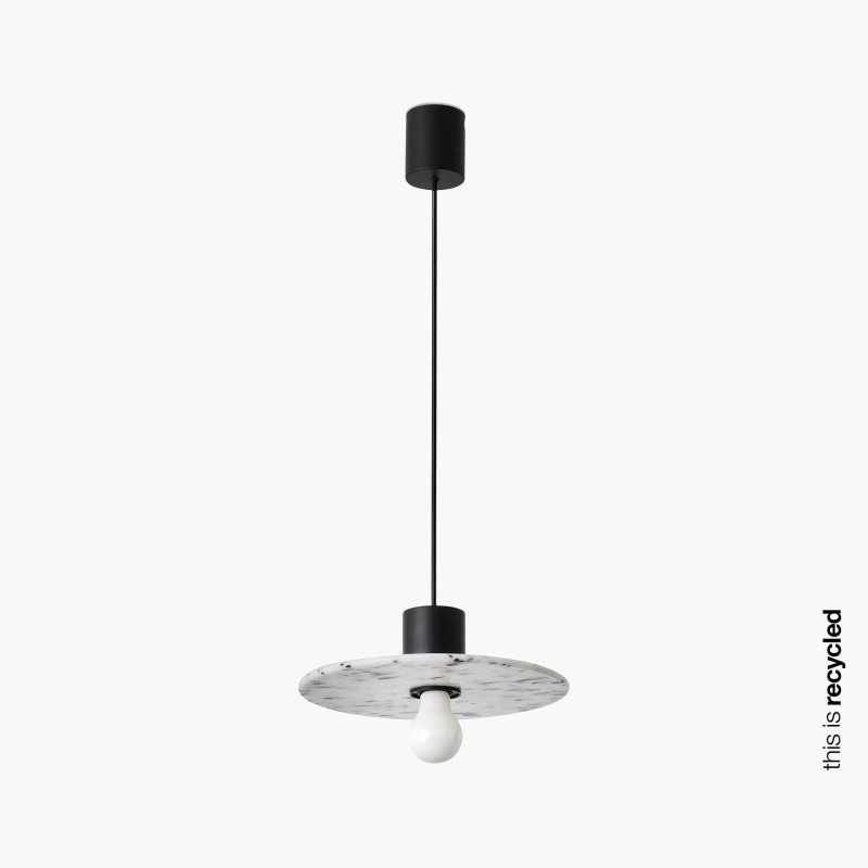 Ceiling lamp in matte black aluminum E27 CHAREL