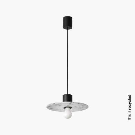Ceiling lamp in matte black aluminum E27 CHAREL