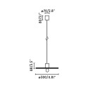 Ceiling lamp in matte black aluminum E27 CHAREL