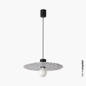 Ceiling lamp made of matte black aluminum with E27 socket PLANFOY