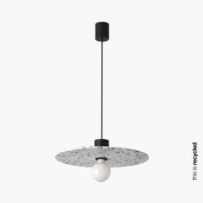 Ceiling lamp made of matte black aluminum with E27 socket PLANFOY