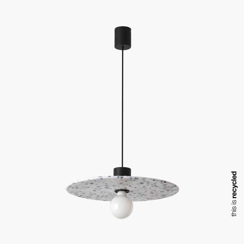 Ceiling lamp made of matte black aluminum with E27 socket PLANFOY