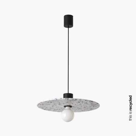 Ceiling lamp made of matte black aluminum with E27 socket PLANFOY