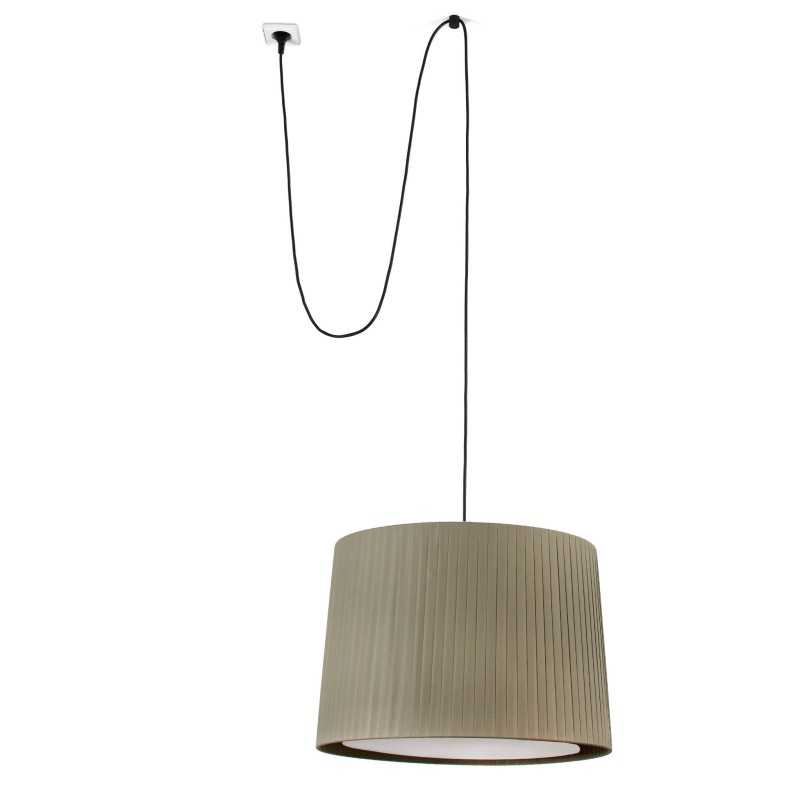 Ceiling lamp in green steel with E27 socket, model TENISE.