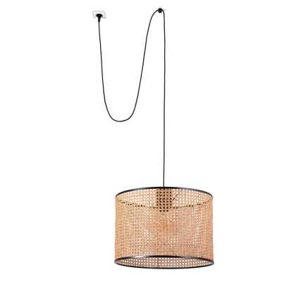 Ceiling lamp in black steel with E27 socket, LABOULE.