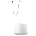 Ceiling lamp in white steel with E27 socket by CARSAC