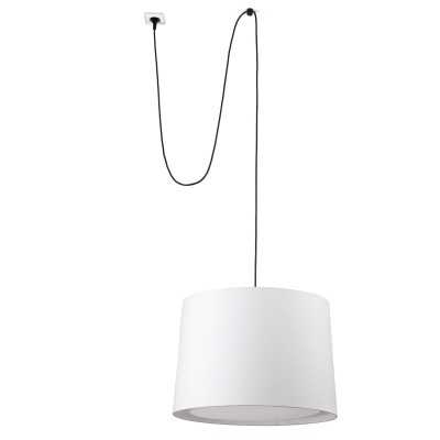 Ceiling lamp in white steel with E27 socket by CARSAC