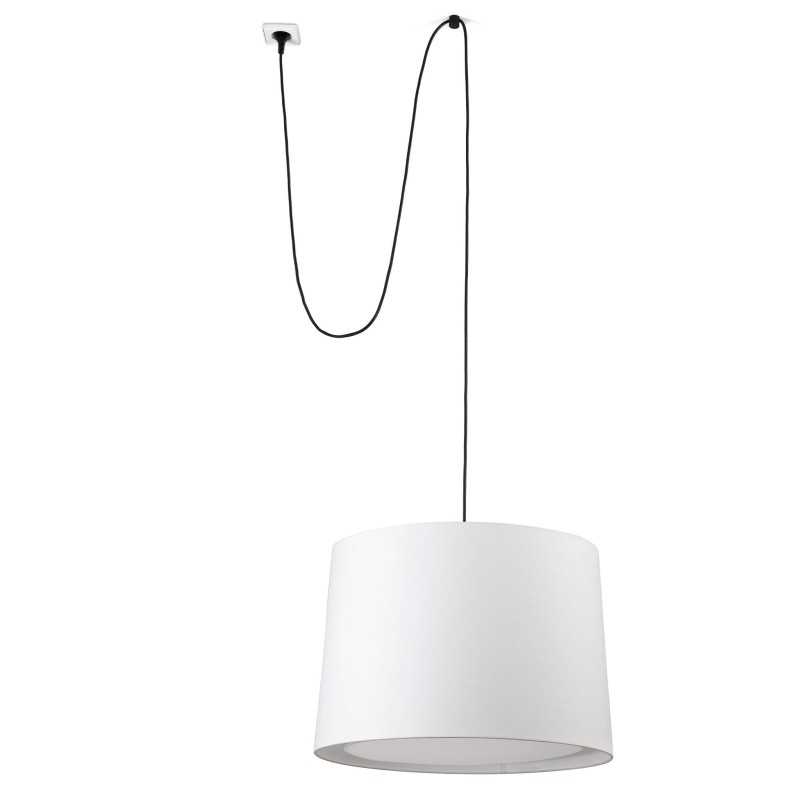 Ceiling lamp in white steel with E27 socket by CARSAC