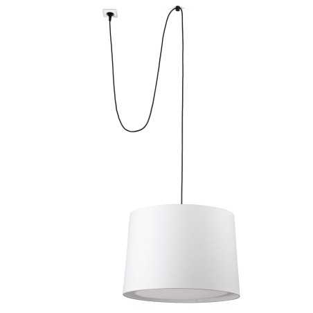 Ceiling lamp in white steel with E27 socket by CARSAC