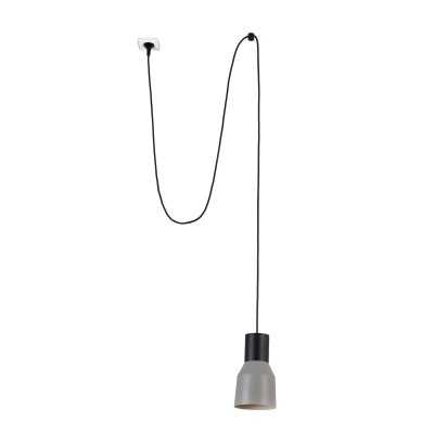 Ceiling lamp in black steel with E27 socket, COUDOUR.