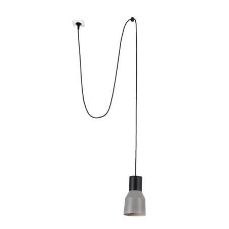 Ceiling lamp in black steel with E27 socket, COUDOUR.