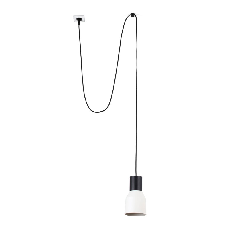 Ceiling lamp in black steel with E27 socket, SANNES.