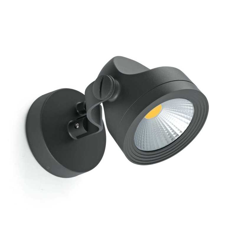 Wall lamp with integrated LED in gray aluminum MURES