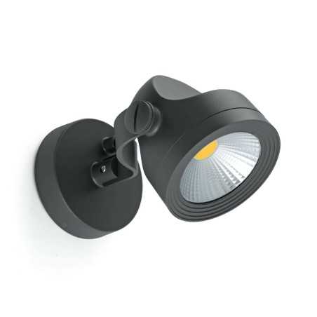 Wall lamp with integrated LED in gray aluminum MURES