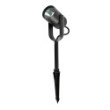 Floor lamp with integrated black aluminum LED PALLUEL