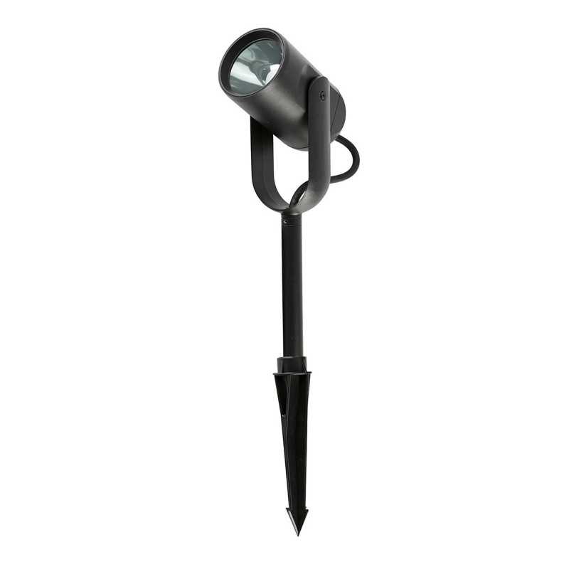 Floor lamp with integrated black aluminum LED PALLUEL