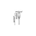 Floor lamp with integrated black aluminum LED PALLUEL