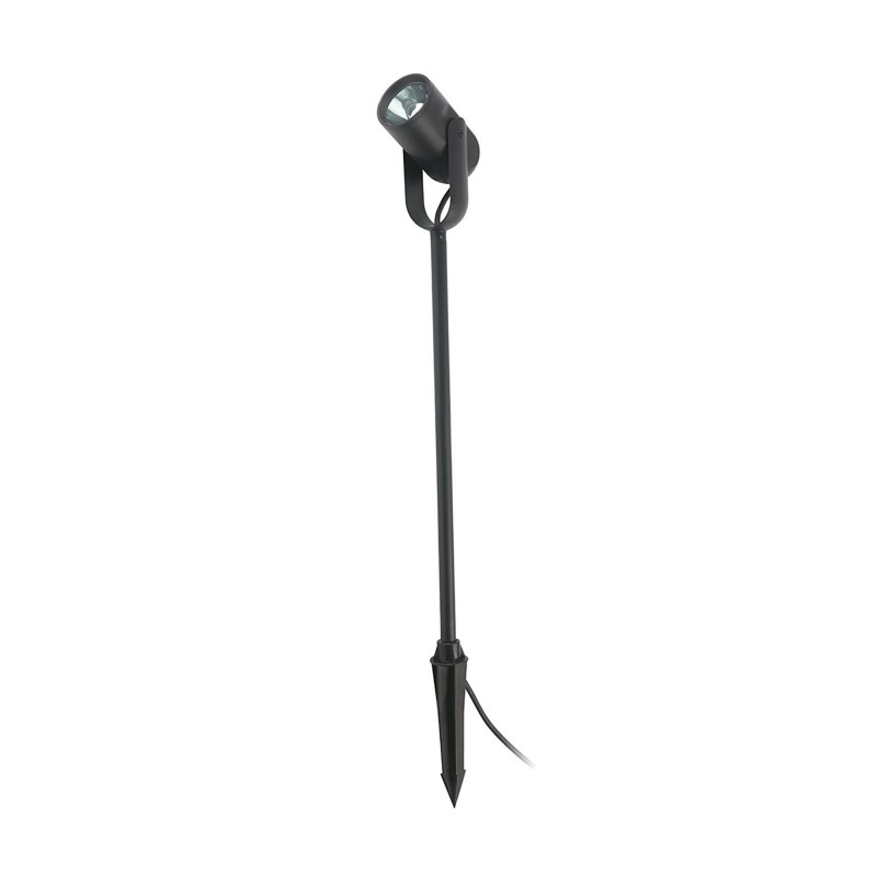 Floor lamp with integrated LED in black aluminum, BOURECQ.