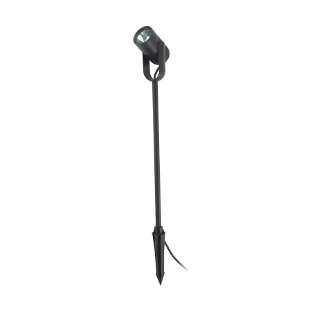 Floor lamp with integrated LED in black aluminum, BOURECQ.