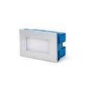 Wall lamp with integrated LED in brushed steel PAREID