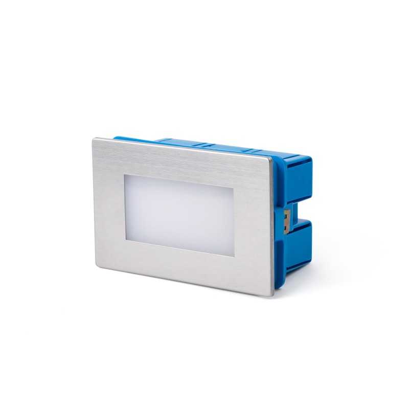 Wall lamp with integrated LED in brushed steel PAREID