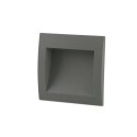 Wall lamp with integrated LED in gray aluminum, DUCLAIR