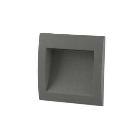 Wall lamp with integrated LED in gray aluminum, DUCLAIR