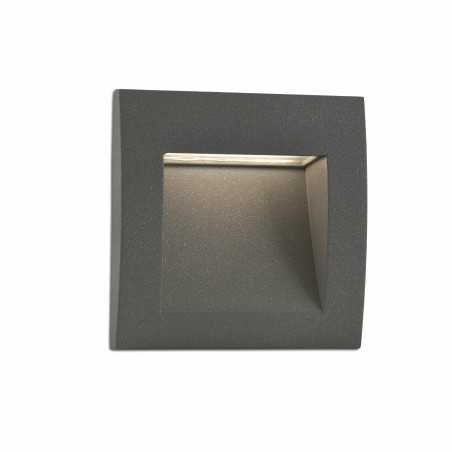 Wall lamp with integrated LED in gray aluminum CHALUS