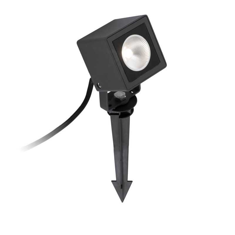 Wall lamp with integrated LED in gray aluminum by BOBITAL