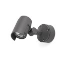 Wall lamp with integrated LED in gray aluminum BOUCAU