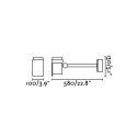 Wall lamp aluminum integrated LED gray LONGROY