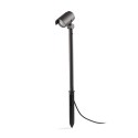 Floor lamp with integrated LED in gray aluminum LAGNEY