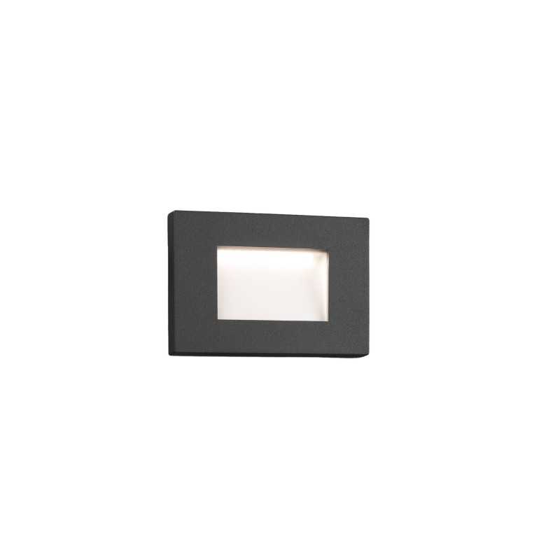 Wall lamp with integrated LED in gray aluminum AUTRANS