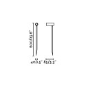 Floor lamp with integrated LED in matte black aluminum FRESNOY