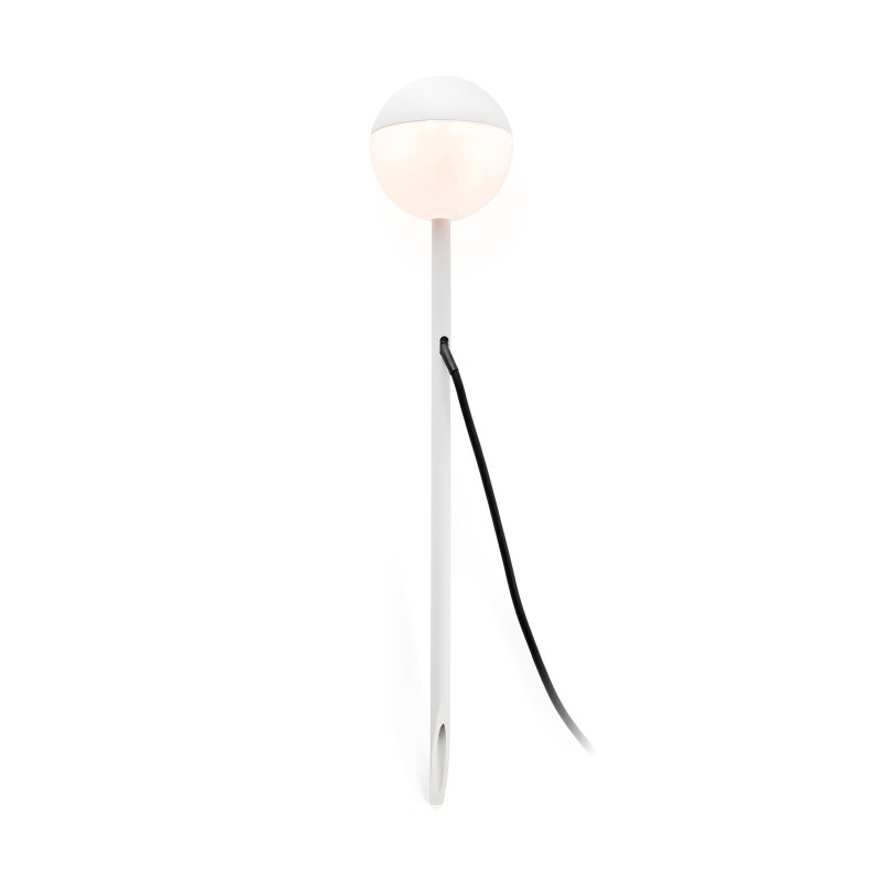 Floor lamp with integrated LED in matte white aluminum GRENAY