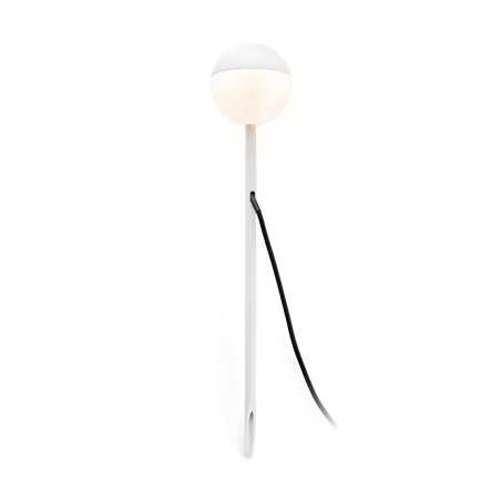 Floor lamp with integrated LED in matte white aluminum GRENAY