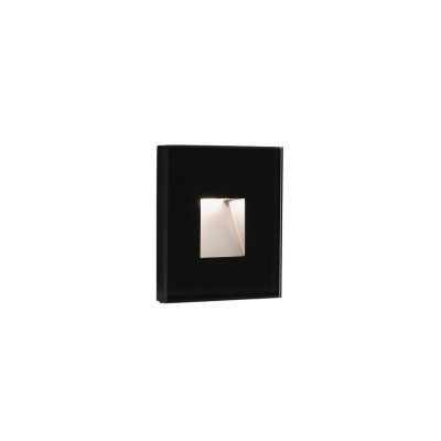 Wall lamp with integrated LED in matte black polycarbonate LHOMME