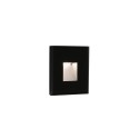 Wall lamp with integrated LED in matte black polycarbonate ILLIEN