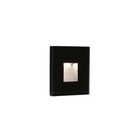 Wall lamp with integrated LED in matte black polycarbonate ILLIEN