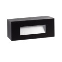 Wall lamp with integrated LED in matte black polycarbonate CLARET