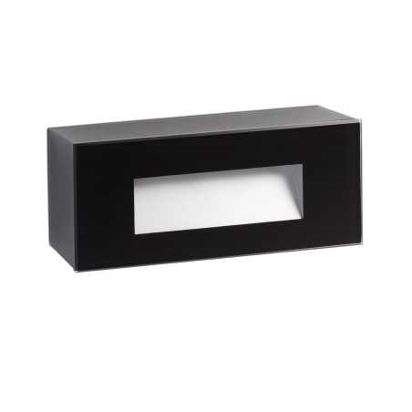 Wall lamp with integrated LED in matte black polycarbonate CLARET