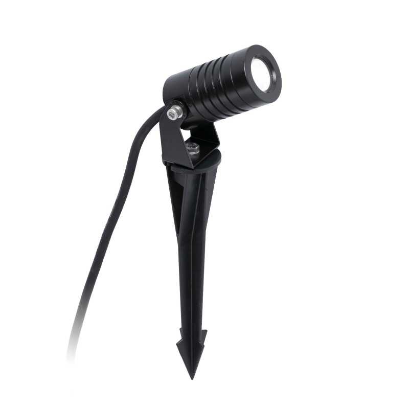 Wall lamp with integrated LED in matte black aluminum, QUELMES.