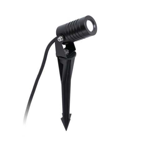 Wall lamp with integrated LED in matte black aluminum, QUELMES.