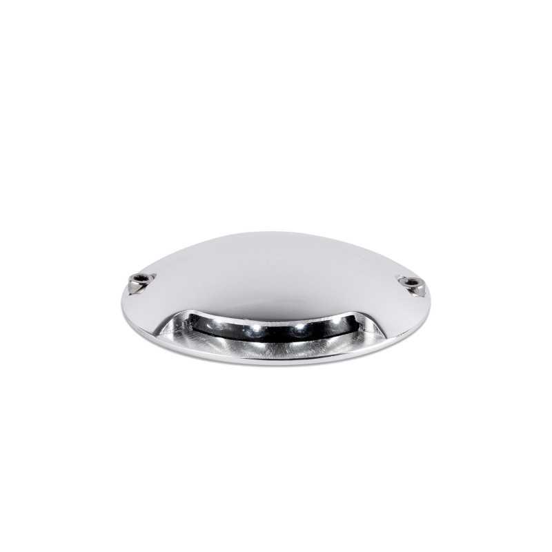 Floor lamp with integrated LED in brushed steel aluminum, LIESLE.