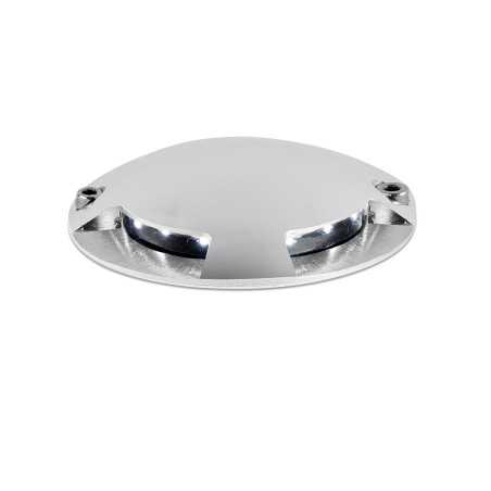 Floor lamp with integrated LED in brushed steel and aluminum CHITRAY