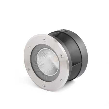Floor lamp with integrated LED in brushed steel RIOCAUD