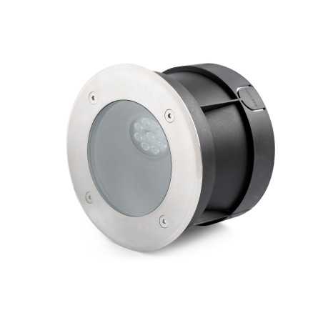 Floor lamp with integrated LED in brushed steel LANNEC