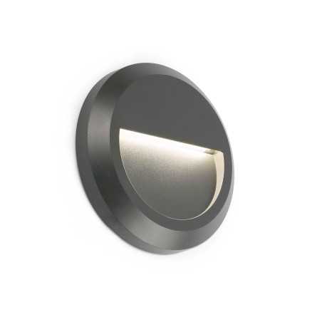 Wall lamp with integrated LED in gray plastic FASQUE